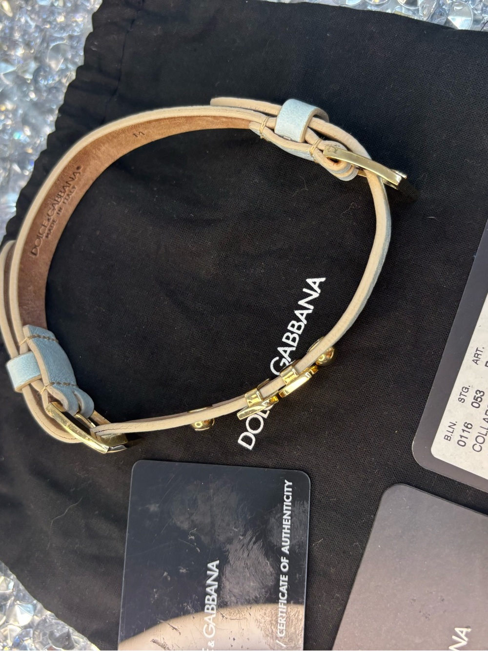Dolce & Gabbana Celeste Leather dog collar nwot - Picture 3 of 12